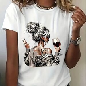 Chic Women's Graphic Tee - White